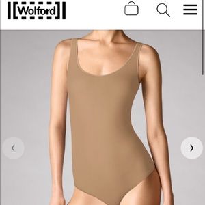 Wolford Jamaika Thong Shaping Soft Bodysuit in Latte